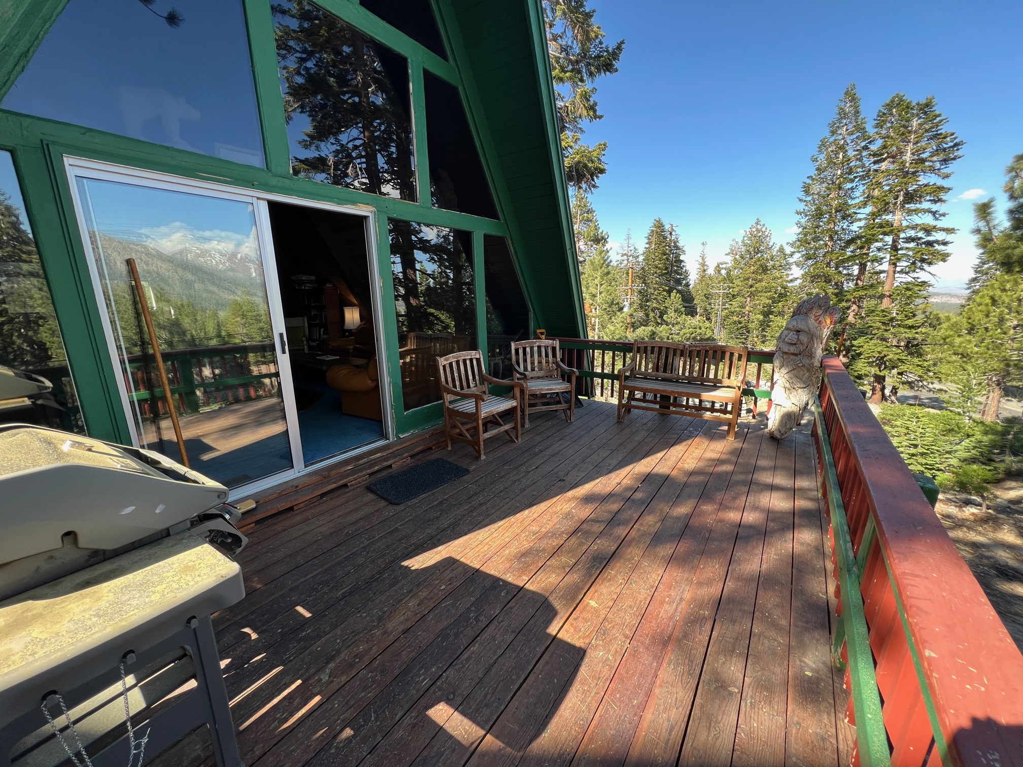 The deck out the living room